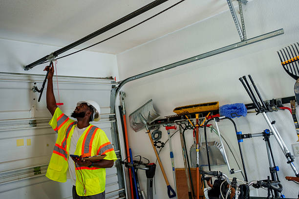 Professional Garage Door Panel Replacement technician working in Lealman, FL